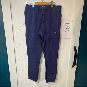 Nike Navy Fleece Jogger Sweatpants/Large / Gym/ Athleisure/Casual
